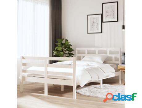 Cama VIDAXL Blanco Madera (Compatible con Colchón: 195.5 x