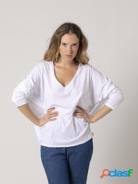 Camiseta oversize sport de algodón Blanco