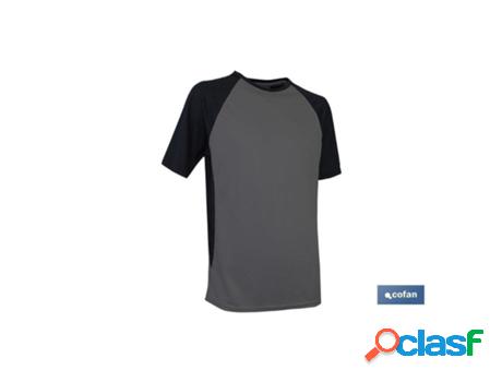 Camiseta transpirable pilote gris-negra 160g/m2 t-s