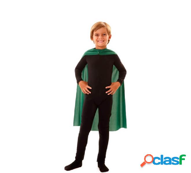 Capa Superhéroe Infantil Verde de 70 cm