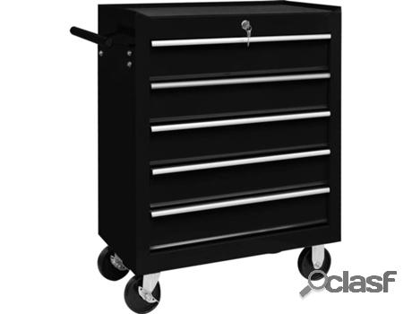 Carrito de Herramientas VIDAXL Carro de Taller con 5 Cajones