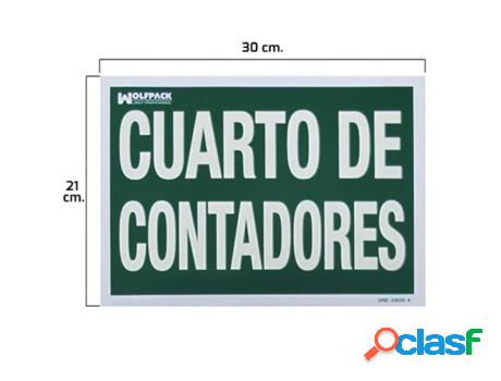 Cartel cuarto de contadores 30x21