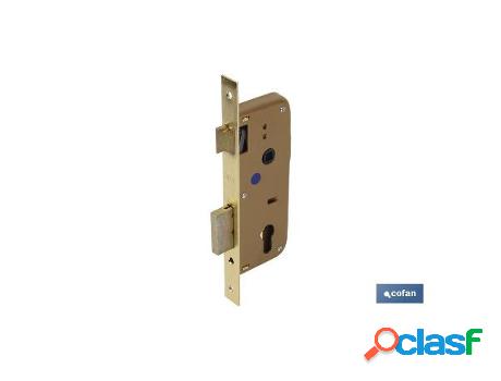 Cerradura embutir+cerradero d85 e40- latón (p/madera)