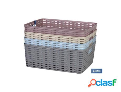 Cesta multiusos 12l 36x28x13.5 cm azul cielo venta unitaria