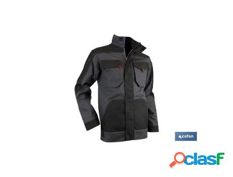 Chaqueta trabajo galileo 300gms/m gris-negro t-s