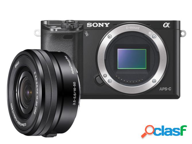 Cámara Mirrorless SONY A6000+16-50MM (Negro - 24.3 MP -