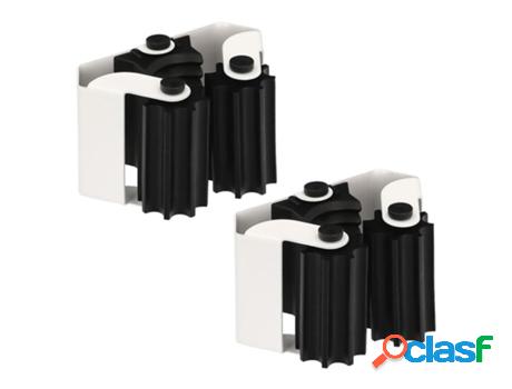 Colgador adhesivo / atornillable para escobas, fregonas,
