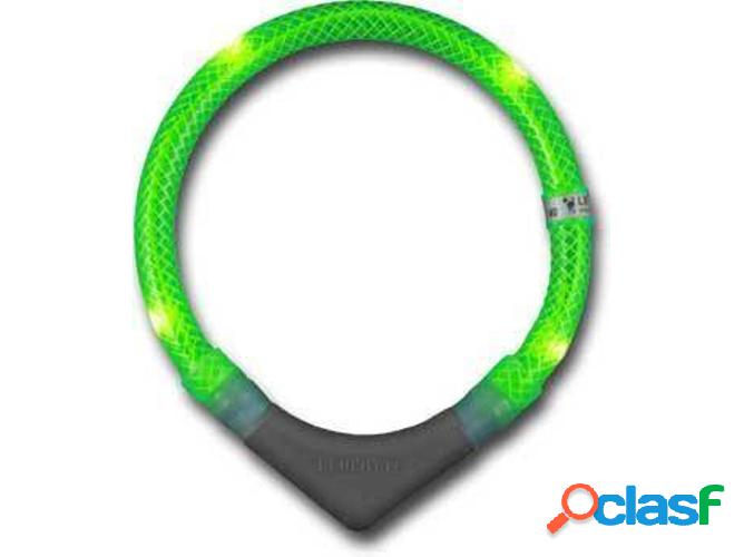 Collar para Perros LEUCHTIE Luminosa (Verde - 35cm - M -