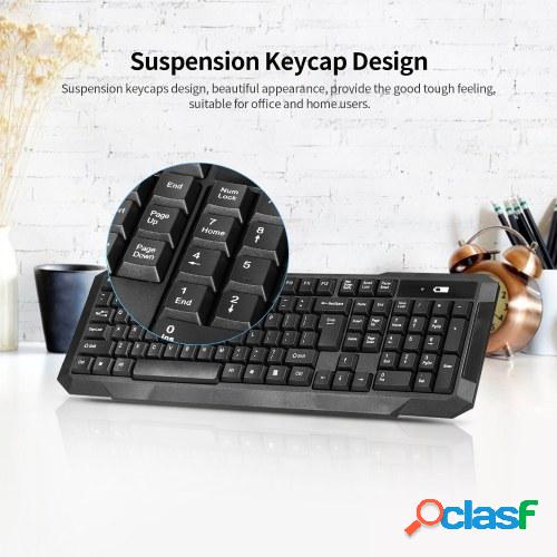 Combinación de teclado inalámbrico y ratón óptico 2.4G
