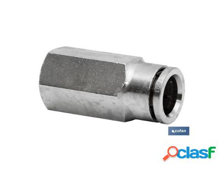 Conexión recta tubo 4mm. hembra 1/4