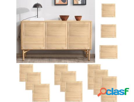 Conjunto de 4 Puertas Persianas VIDAXL Marrón (Madera -
