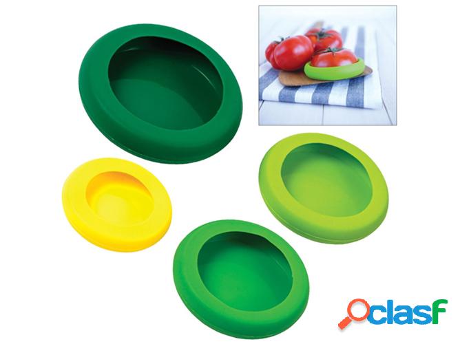 Conjunto de 4 Tapas de Silicona Kitchen Craft Food Huggers
