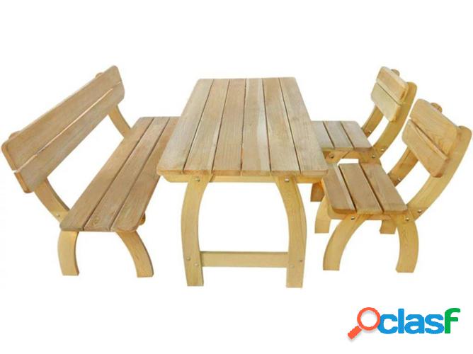 Conjunto de cenar jardín VIDAXL Madera de Pino impregnada