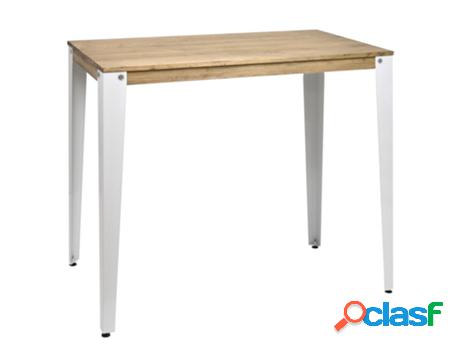 Consola BOX FURNITURE Lunds (Blanco - Madera y Acero - 110 x