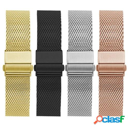 Correas de reloj de acero inoxidable de 22 mm Correa de