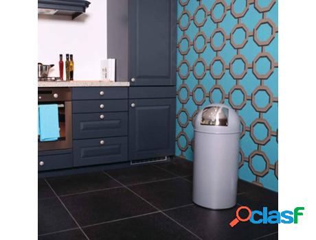 Cubo de Basura EKO Papelera Pushcan 40 L Gris Mate