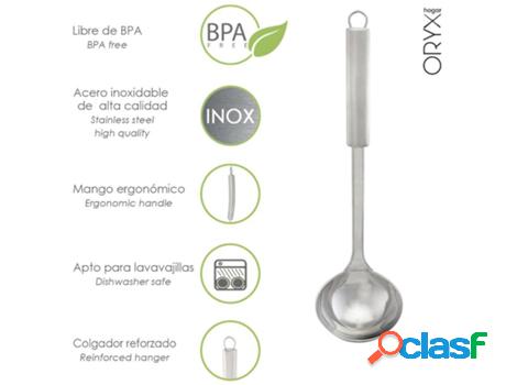 Cucharon cocina acero inoxidable 9x33,5 (alt.) cm.