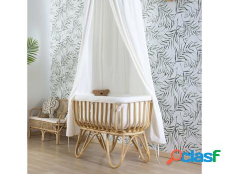 Cuna CHILDHOME con colchón Marrón (Tela - 90 x 50 x 70 cm)