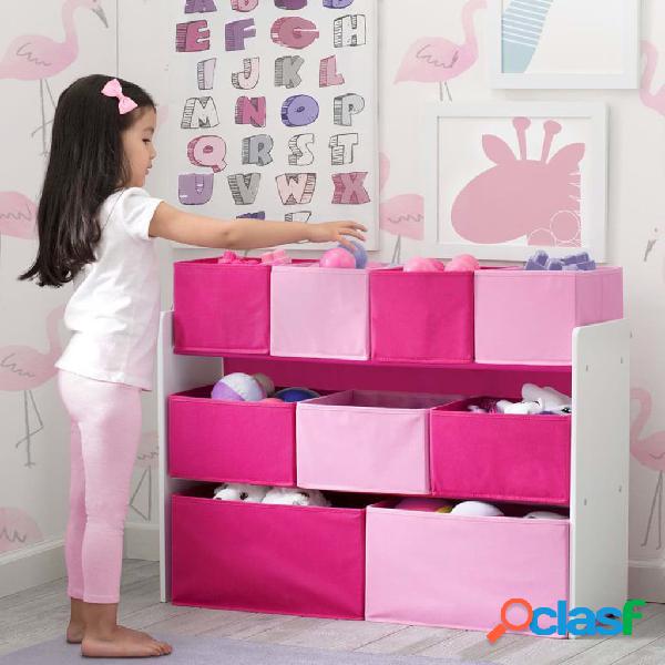 Delta Children Estantería para juguetes con cestos blanco y