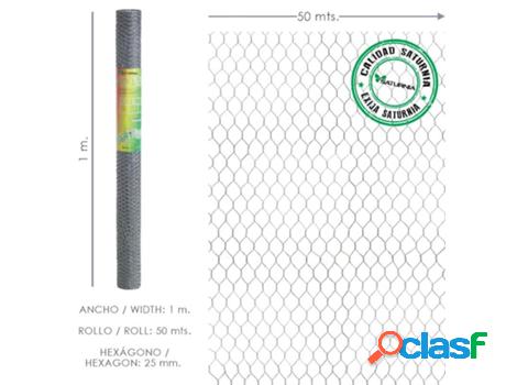 Enrejado triple torsion 25/ 100 cm. rollo 50 metros uso