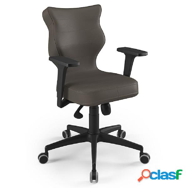Entelo Silla de oficina ergonómica Perto Black Vero 03 gris