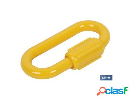 Eslabon union cadena plástico 8mm amarillo