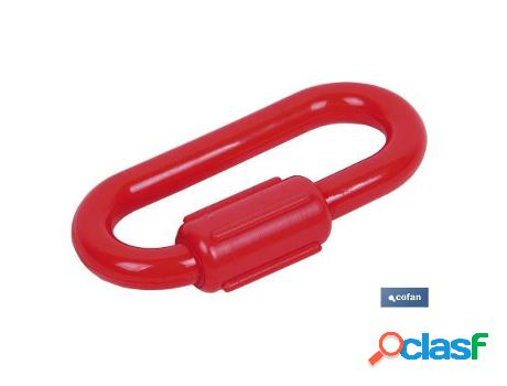 Eslabon union cadena plástico 8mm rojo
