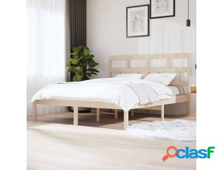 Estructura de Cama VIDAXL de madera maciza de pino 160x200