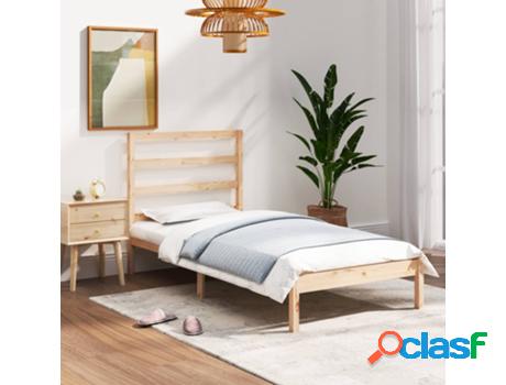 Estructura de Cama VIDAXL individual madera maciza 75x190 cm