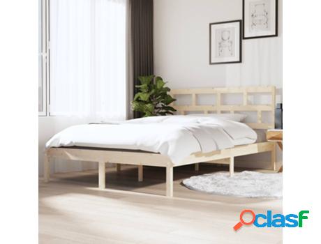 Estructura de Cama VIDAXL madera maciza 120x190 cm