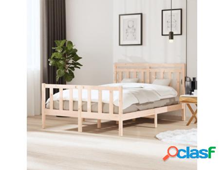 Estructura de Cama VIDAXL madera maciza 140x190 cm