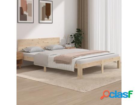 Estructura de Cama VIDAXL madera maciza 150x200 cm