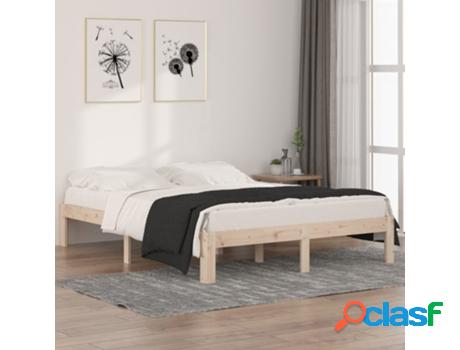 Estructura de Cama VIDAXL madera maciza king size 150x200 cm