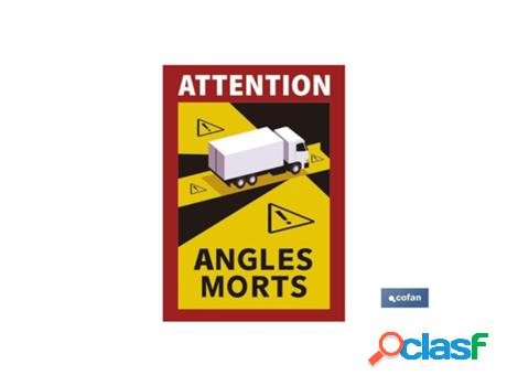 Etiqueta adhesiva «attention angles morts» camiones caja 5