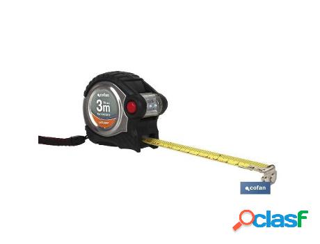 Flexómetro super iman y led 19mm x 3 m