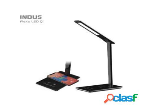 Flexo luz led usb qi indus negro