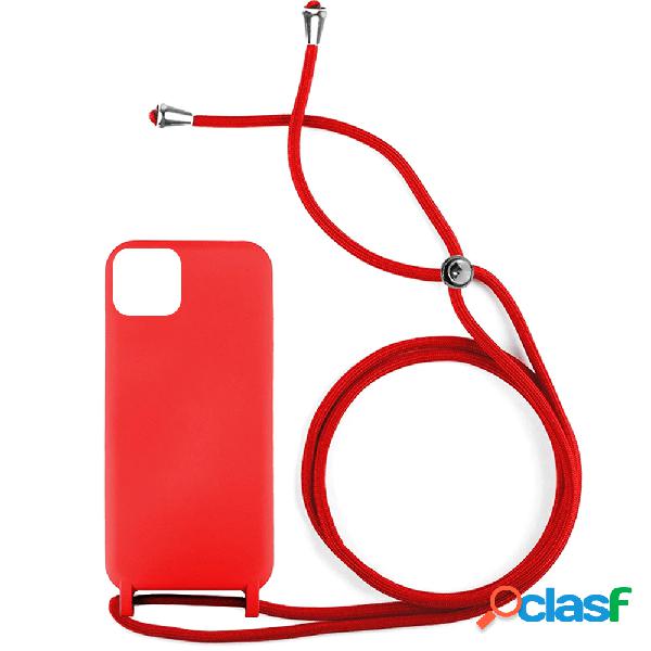 Funda Accetel por Apple iPhone 14 Plus Gel con Cordón Rojo