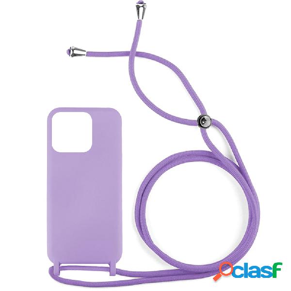 Funda Accetel por Apple iPhone 14 Pro Gel con Cordón Lila