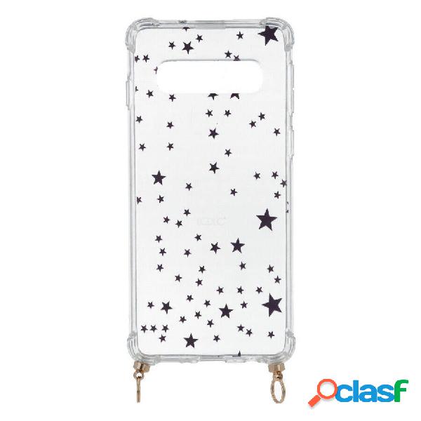 Funda Silicona Colgante Estrellas para Samsung Galaxy S10