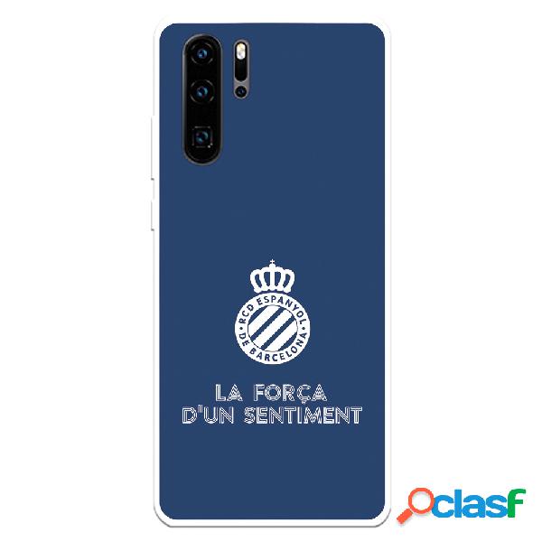 Funda para Huawei P30 Pro del RCD Espanyol Escudo Fondo Azul