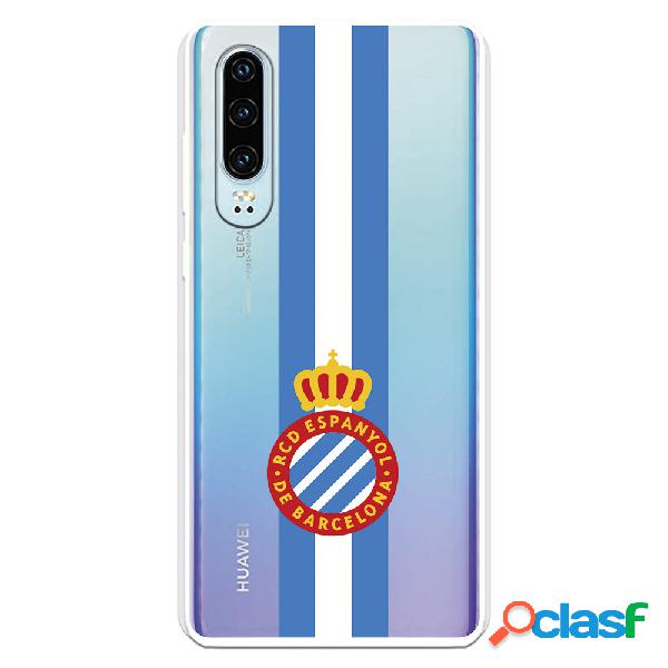 Funda para Huawei P30 del RCD Espanyol Escudo Albiceleste