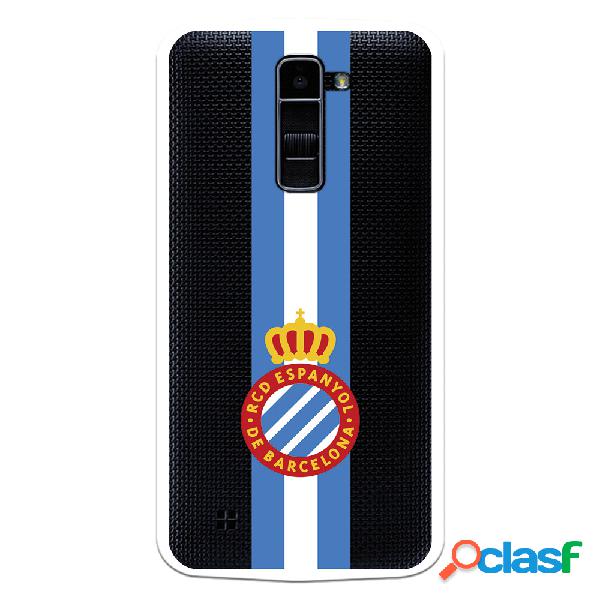 Funda para LG K10 4G del RCD Espanyol Escudo Albiceleste