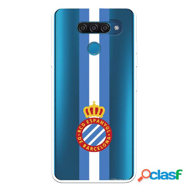 Funda para LG Q60 del RCD Espanyol Escudo Albiceleste Escudo