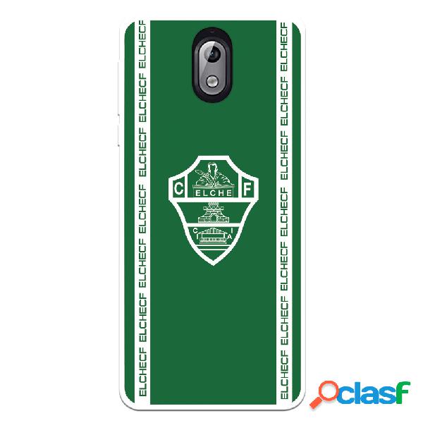 Funda para Nokia 3.1 del Elche CF Escudo Fondo Verde Escudo