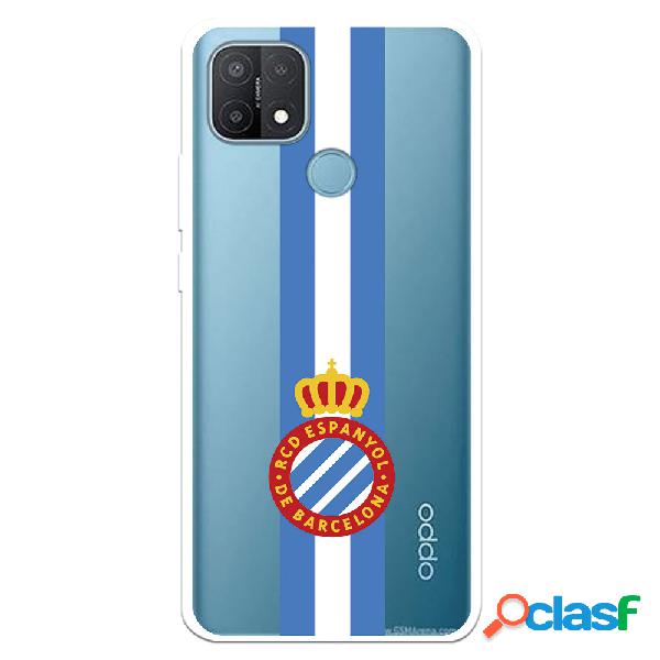 Funda para Oppo A15 del RCD Espanyol Escudo Albiceleste