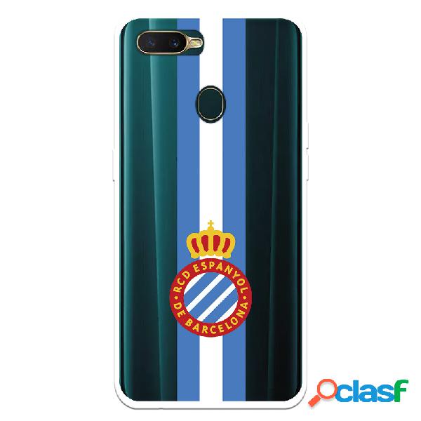 Funda para Oppo A7 del RCD Espanyol Escudo Albiceleste