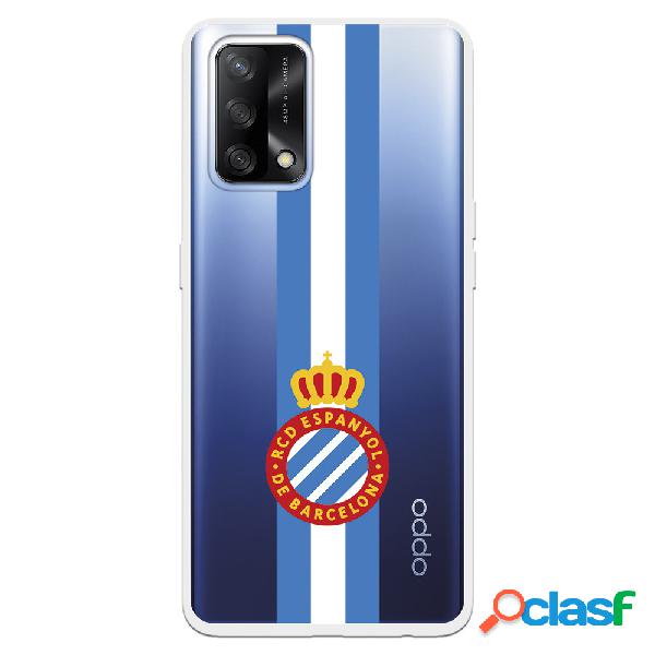 Funda para Oppo A74 4G del RCD Espanyol Escudo Albiceleste