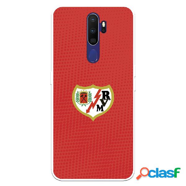 Funda para Oppo A9 2020 del Rayo Vallecano Escudo Fondo Rojo