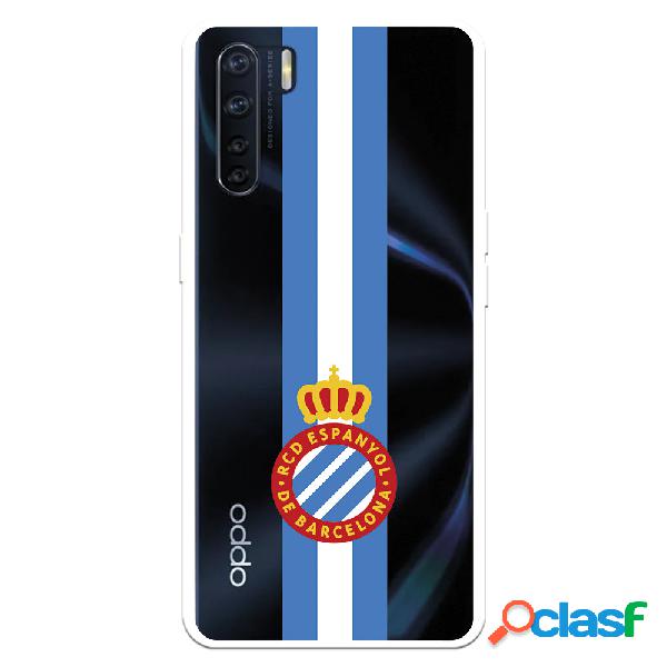 Funda para Oppo A91 del RCD Espanyol Escudo Albiceleste