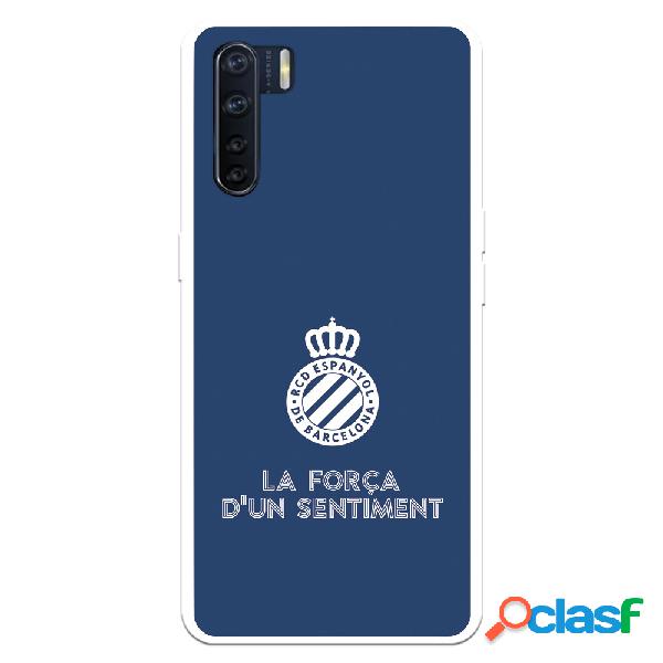 Funda para Oppo A91 del RCD Espanyol Escudo Fondo Azul